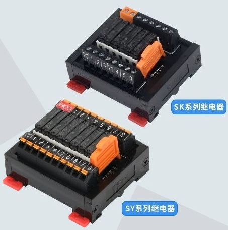 Relay 8 Channel Board - SK/SY Relaismodule PLC Versterker DIN Rail