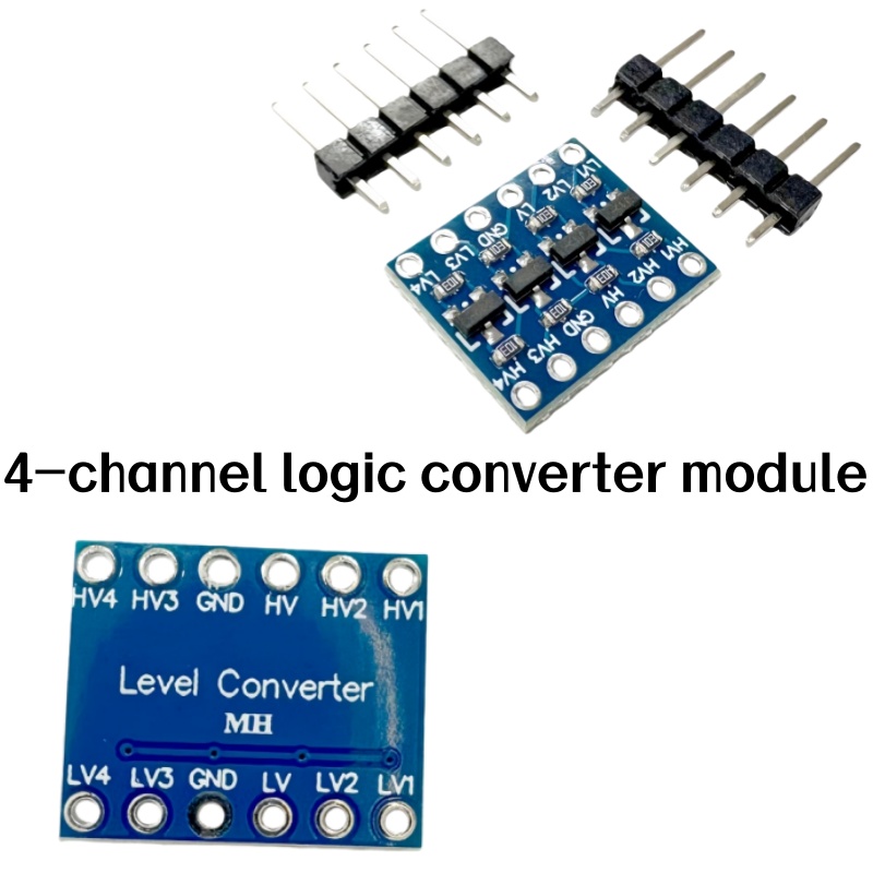 Level Shifter 3.3V - 4-kanaals logische niveau-omzettermodule Bidirectionele 3,3 V-5