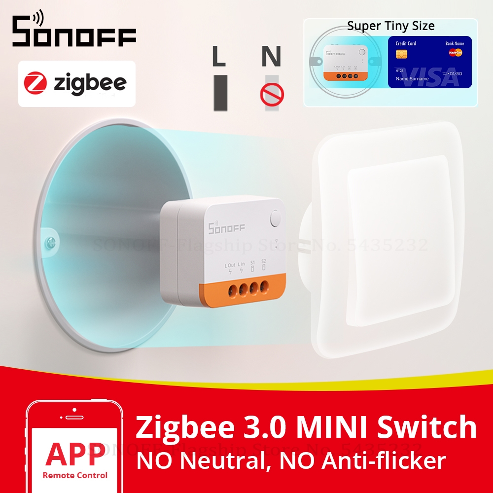 Sonoff Basic Switch - Sonoff ZBMINIL2 Geen Neutrale Draad Nodig