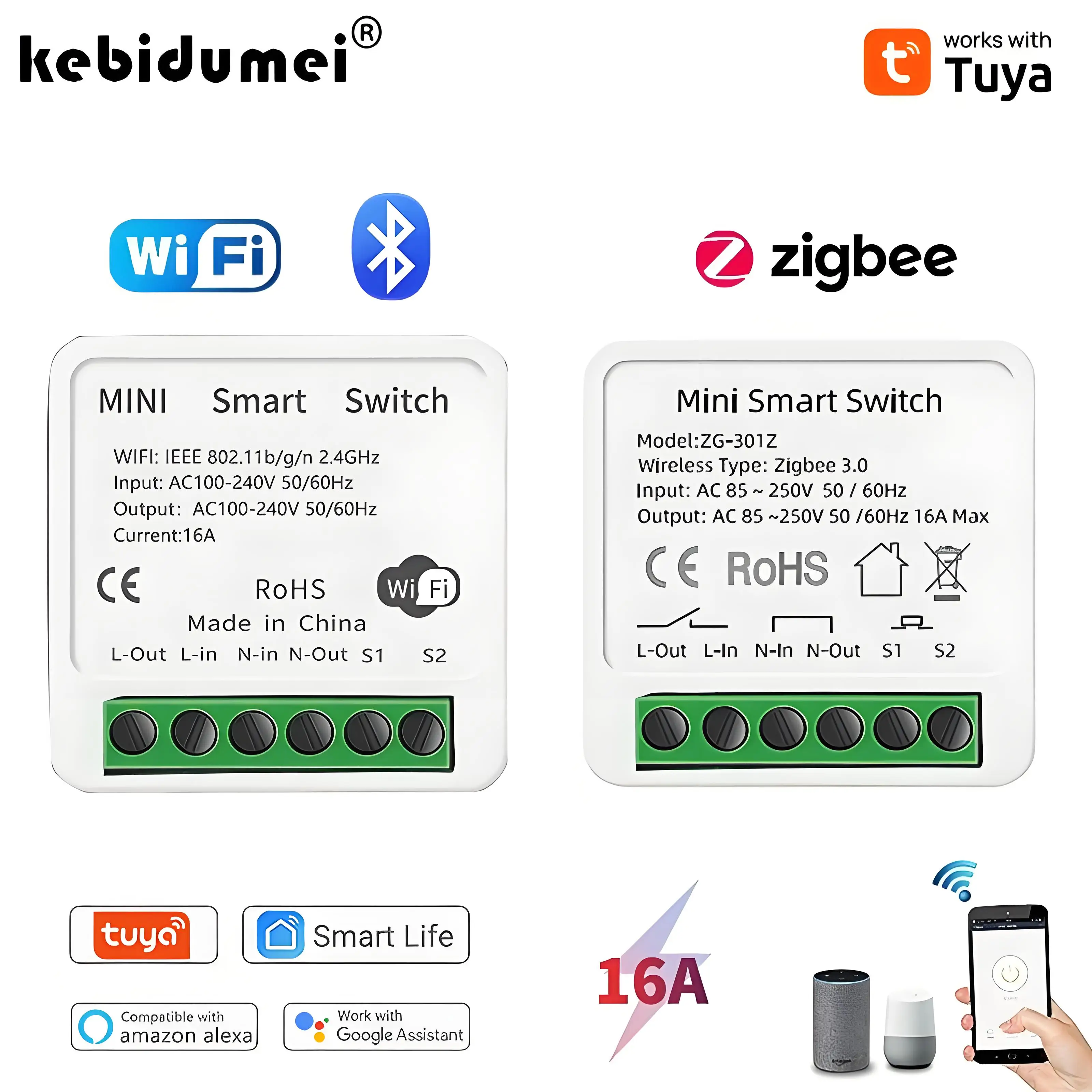 Smart Home Automation Diy - 16A Tuya Zigbee 3.0 Mini Smart