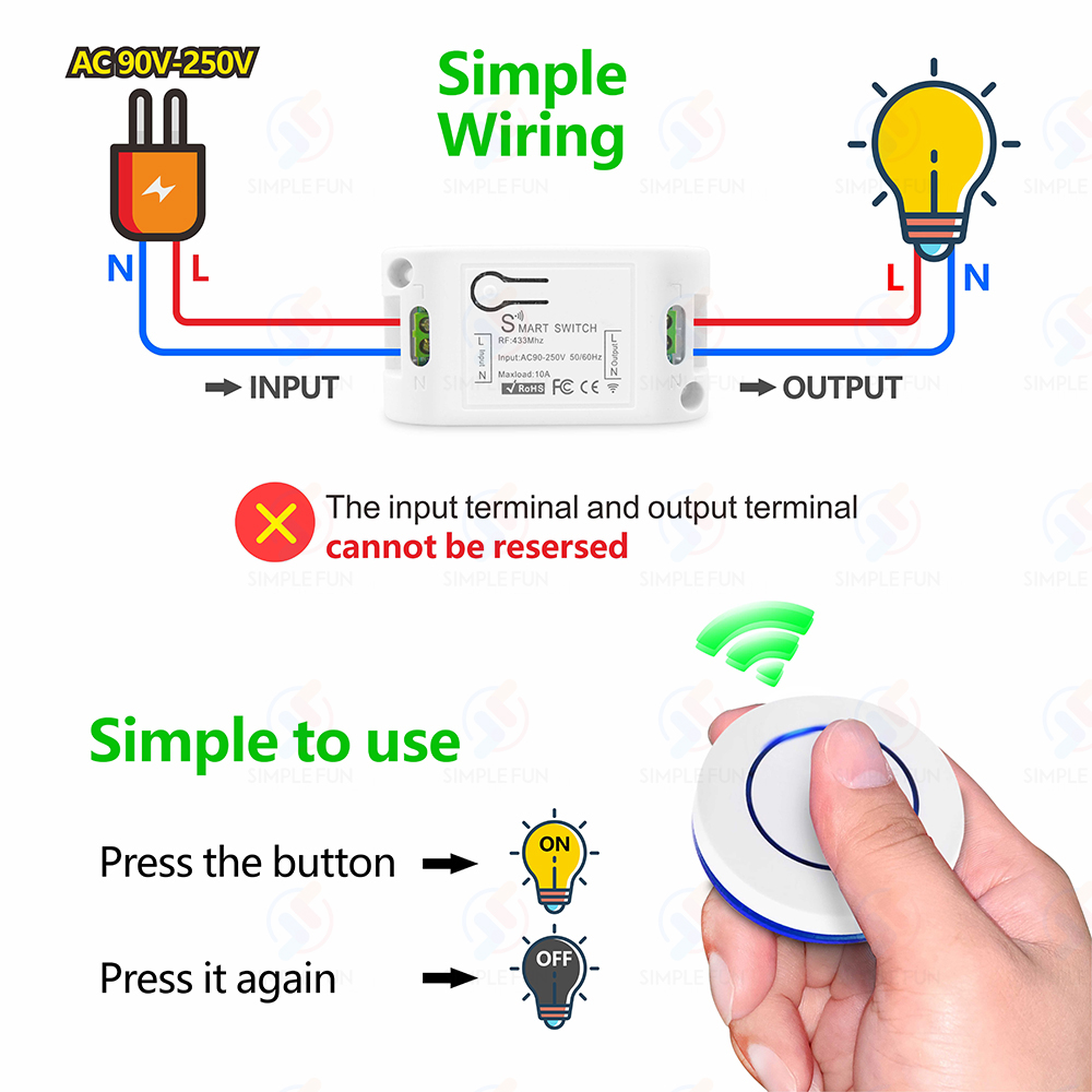 Draadloze RF433MHz Afstandsbed - Sonoff Basic Switch recensie en prijs