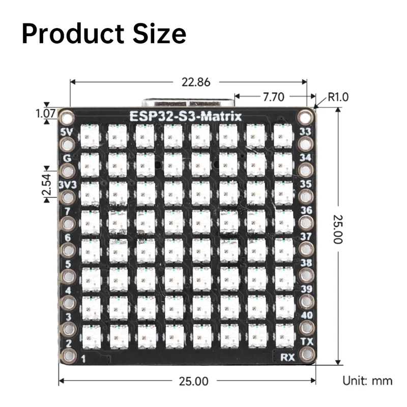 ESP32-S3 Matrix WIFI Bluetooth - Rgb Led Matrix 8X8 recensie en prijs