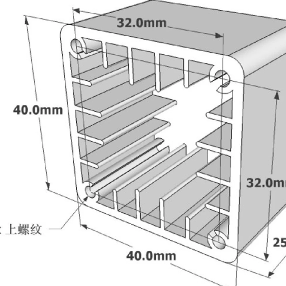 1pcs 40x40mm Aluminium Vierkan - Home Automation System Diy recensie en prijs
