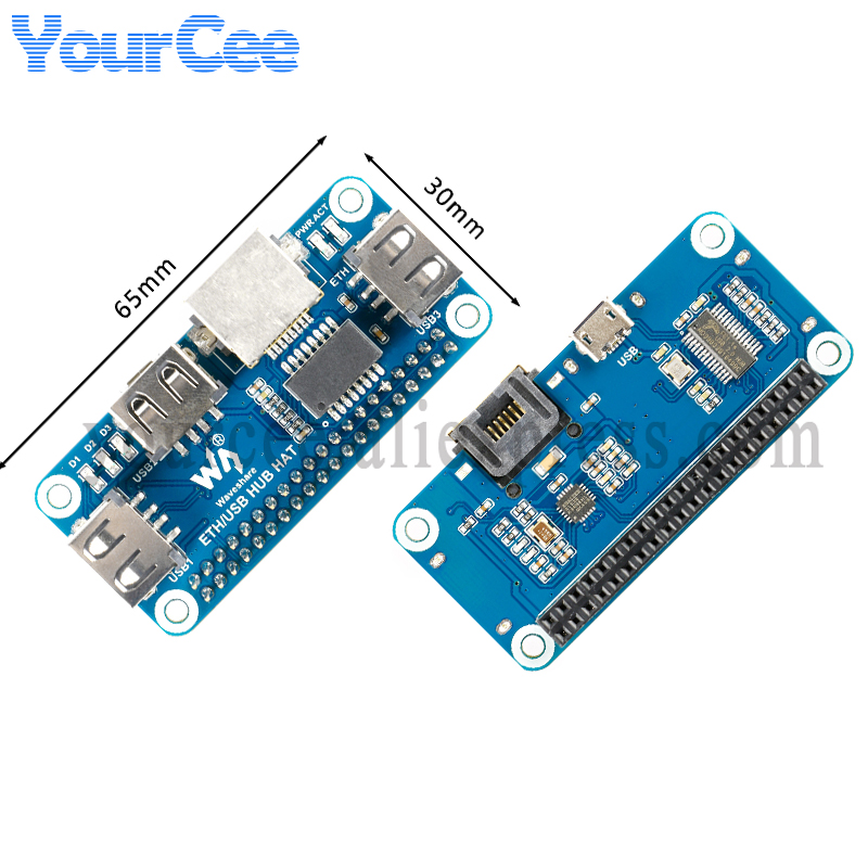 USB HUB HAT naar Ethernet RJ45 - Pi Zero W Board recensie en prijs