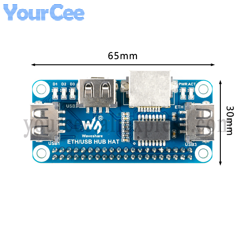 USB HUB HAT naar Ethernet RJ45 - Pi Zero W Board recensie en prijs